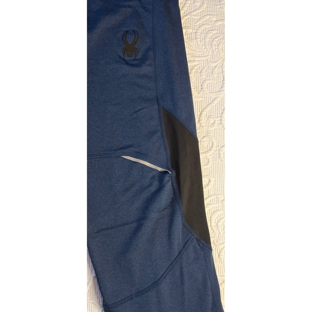Spyder Mens ProWeb Active Base Layer Thermal Pants Navy Blue Leggings Size M - Picture 3 of 11